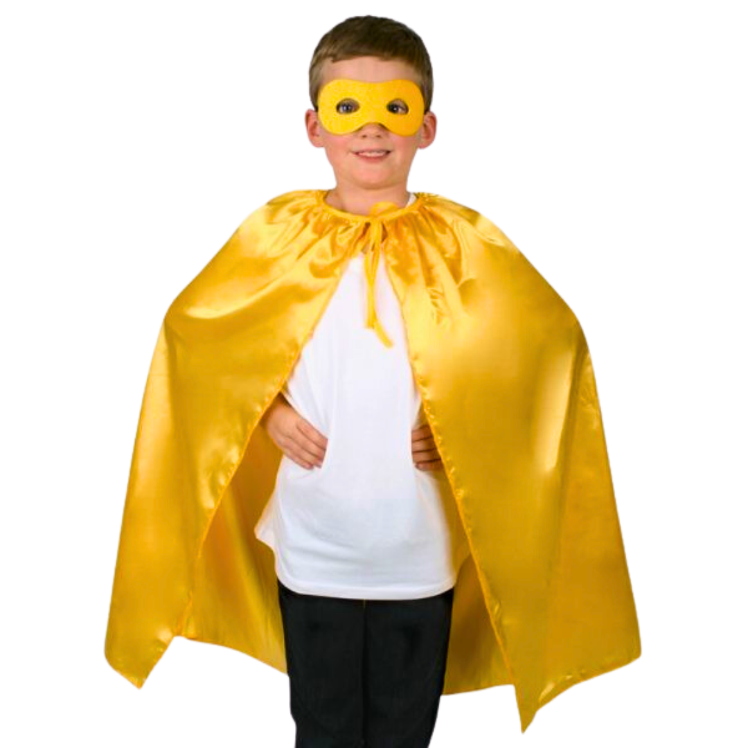 Yellow Cape and Mask set 70cm