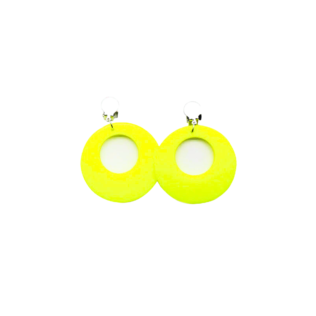 Earrings Neon Party - Neon Yellow