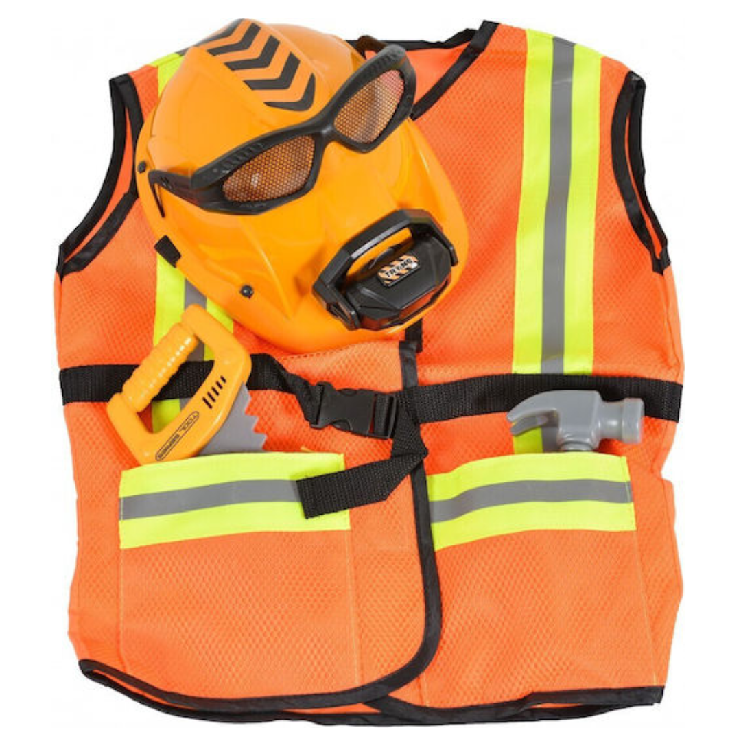Construction Vest & Helmet Set