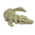 3D Printed Crocodile Large - Khaki