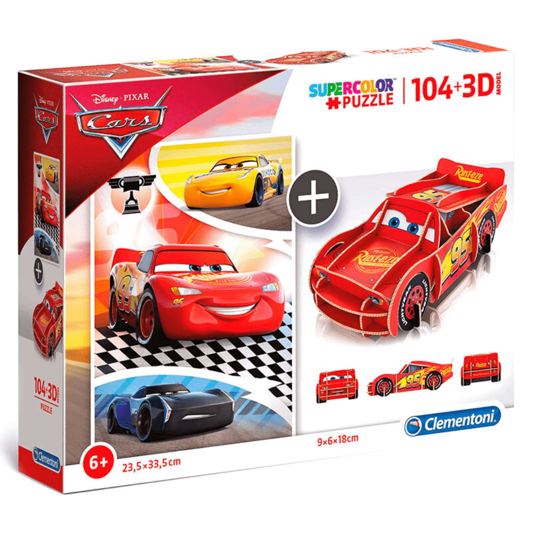 3D Model Disney Cars - 104pc Toys Clementoni 