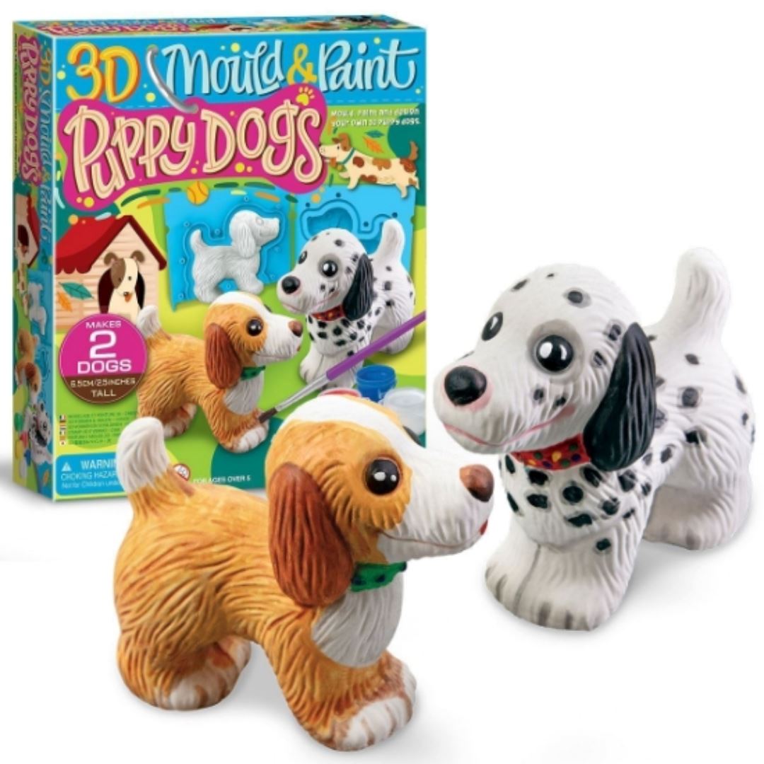 3D Mould & Paint Puppy Dogs