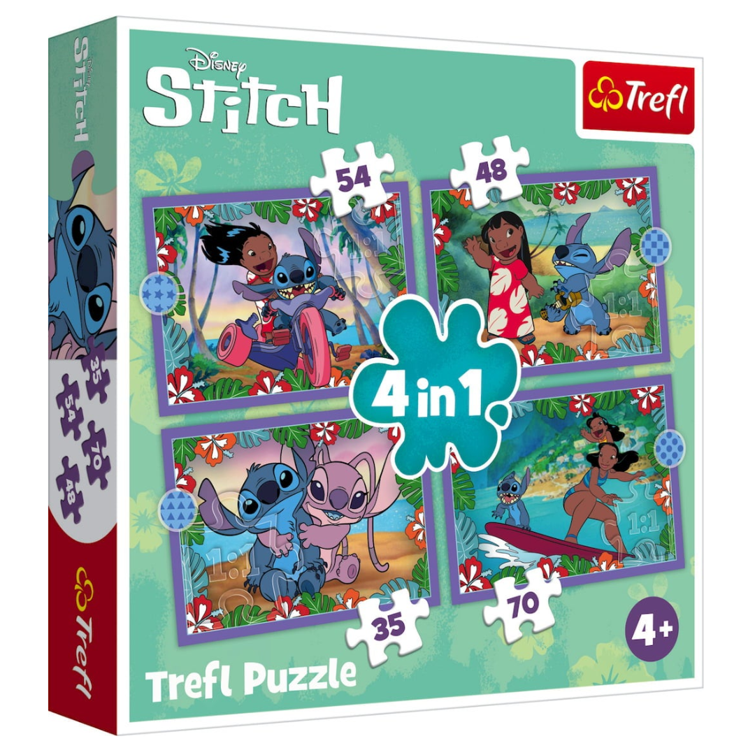 4 in 1 Lilo Stitch Crazy Day Puzzle