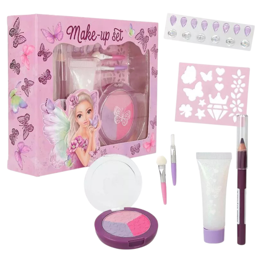 TM Make-Up Set - Eye Shadow, Lipgloss & Pompom