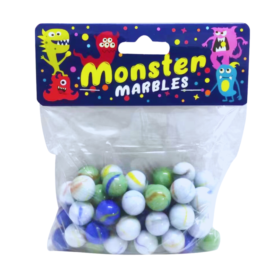 50pc Marbles Spiral Milky