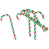 Xmas Candy Cane Decor - Green, Red + White