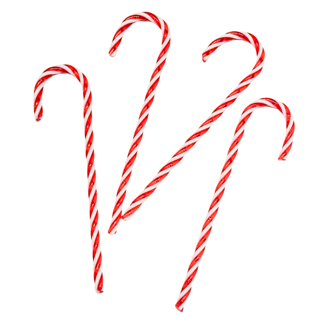 Xmas Candy Cane Decor - Red and White