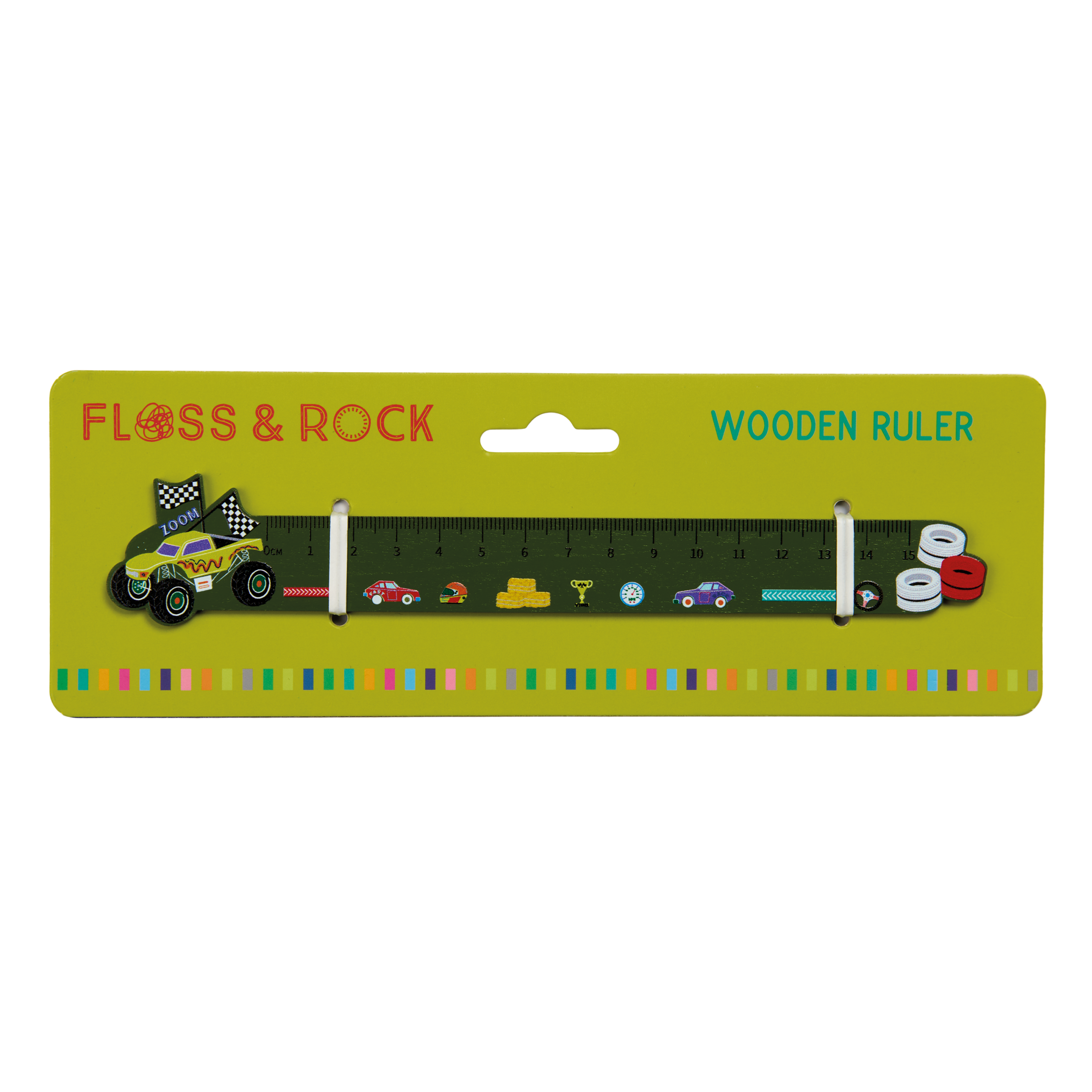 Wooden Ruler - Cars