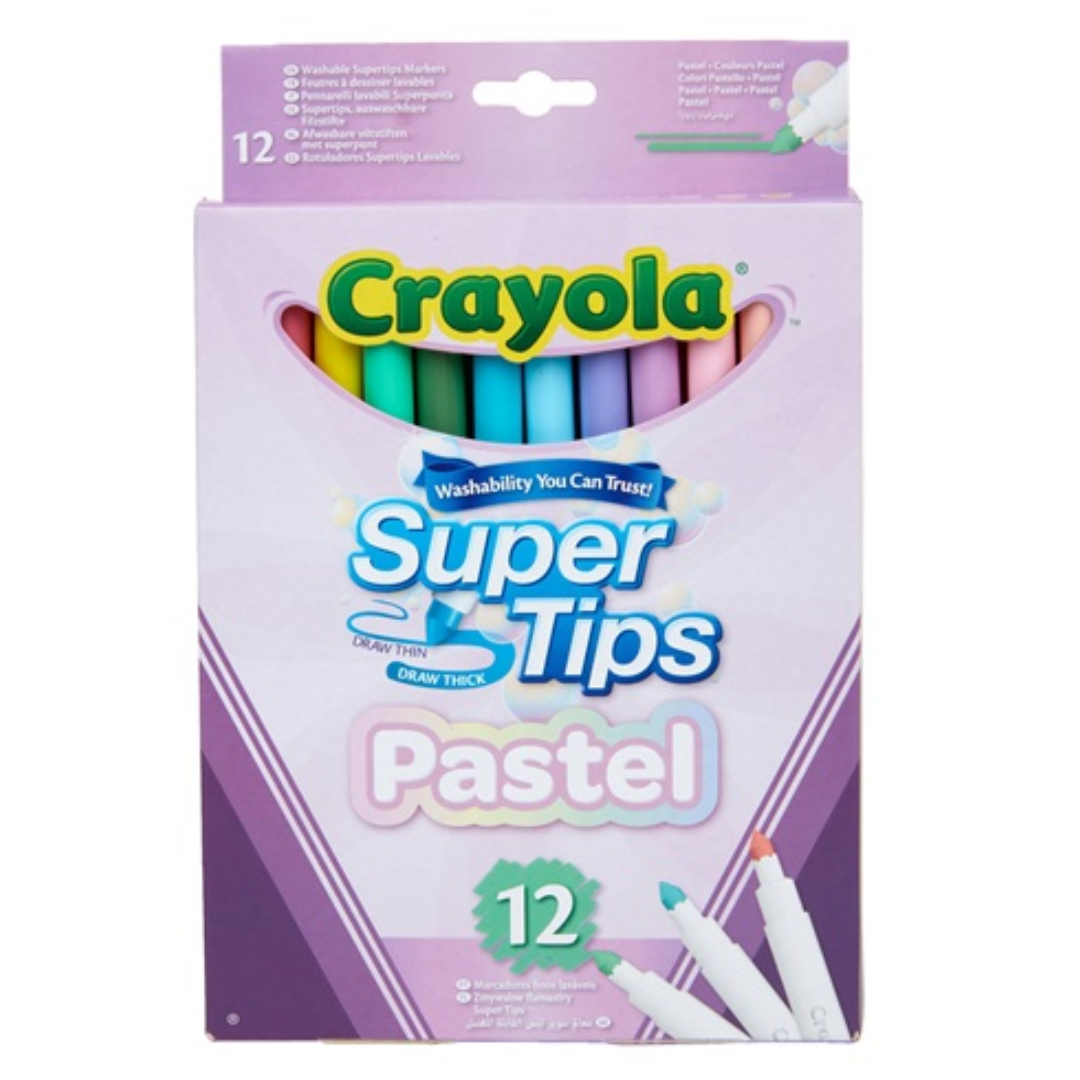 Crayola 12 Supertips Markers Pastel