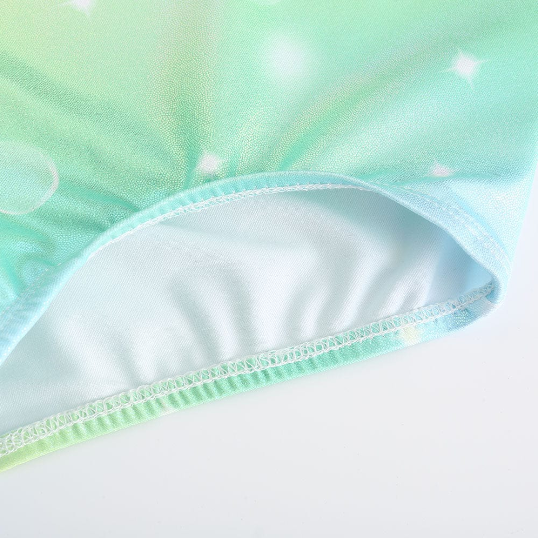 Aurora Ombre Long Sleeve Leotard with Rhinestones