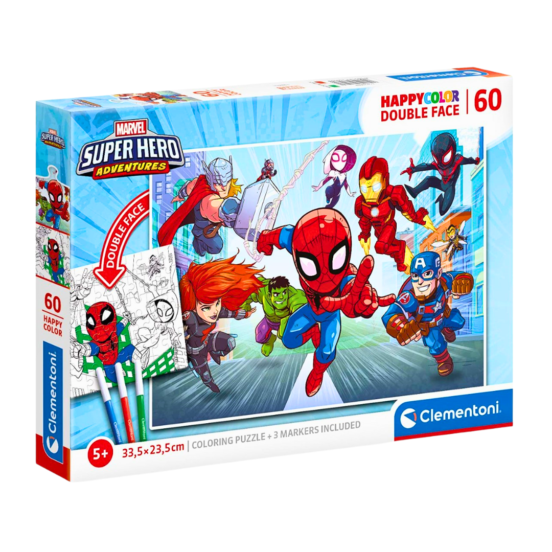 60pc Happy Colour Double Pace Puzzle Superhero