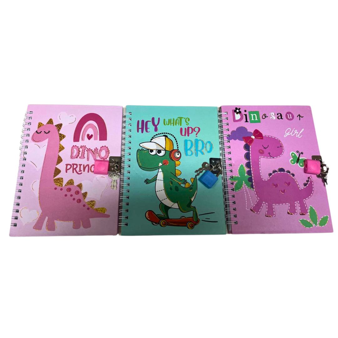 Kids Dino Diary with Lock Assorted