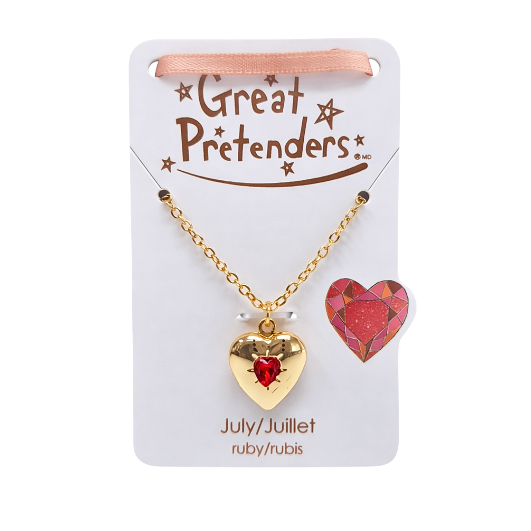 Birthstone Heart Lockets - July