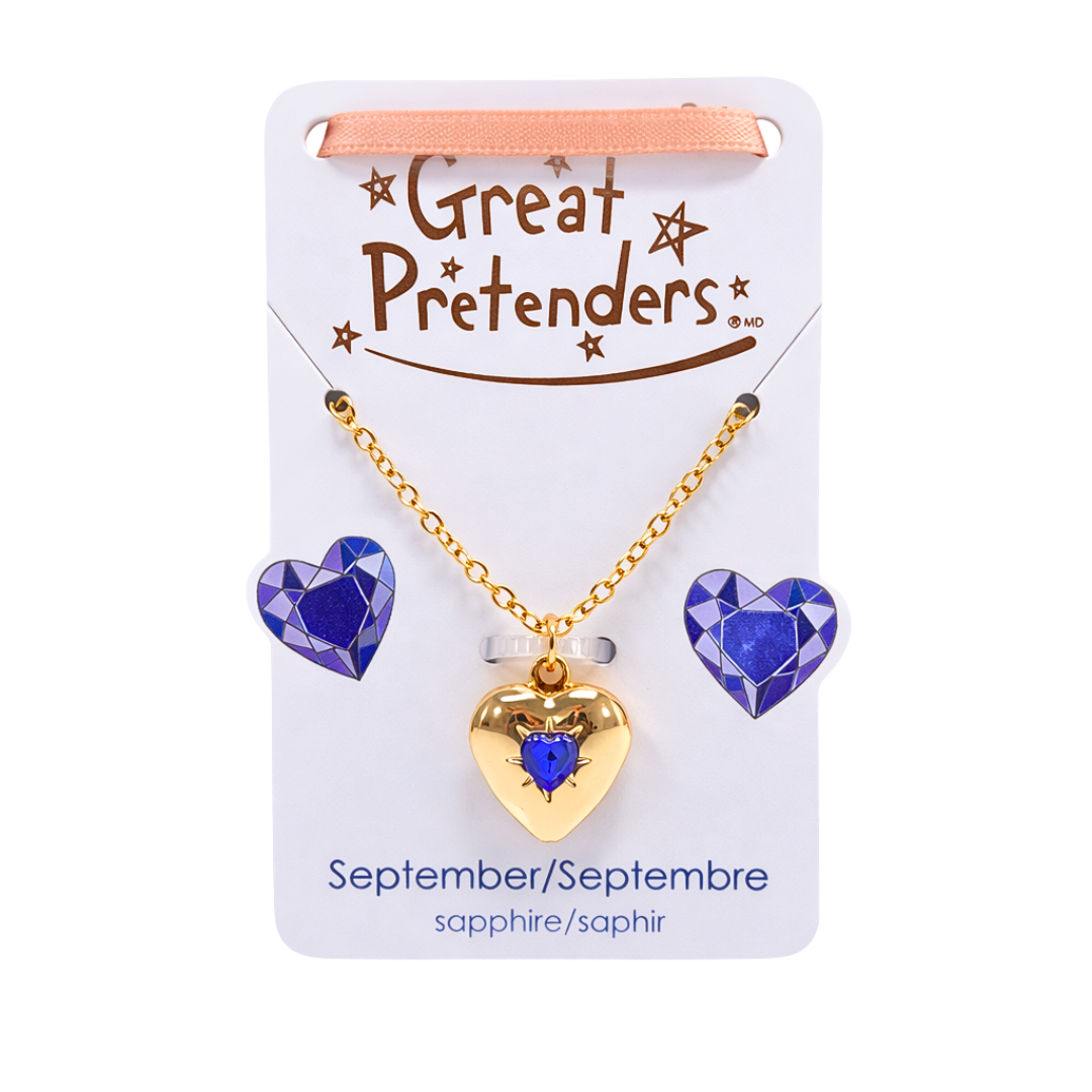 Birthstone Heart Lockets - September
