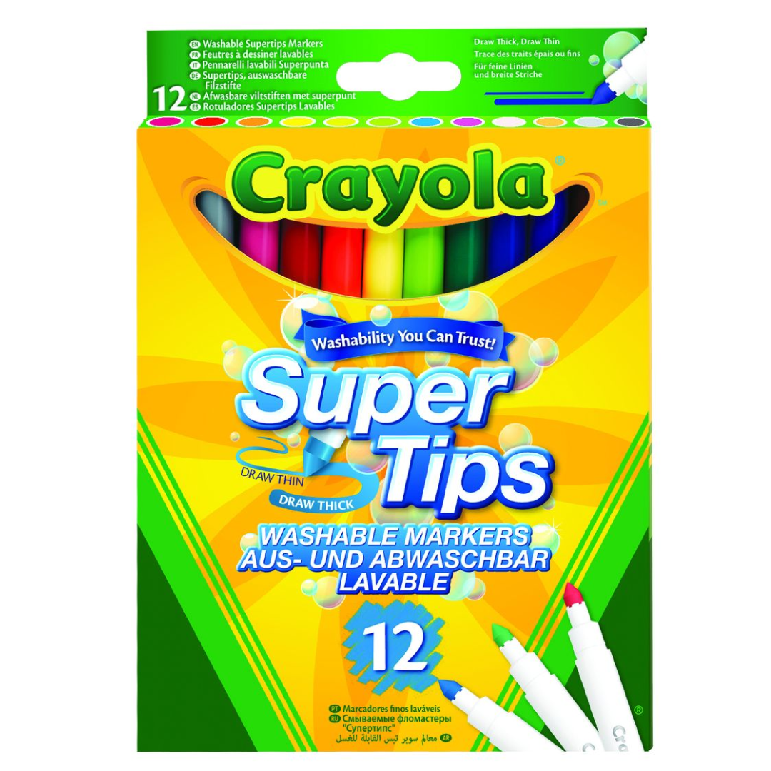 Crayola 12 Supertips Washable Markers