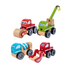 Kids Wooden Pull along Construction Toys