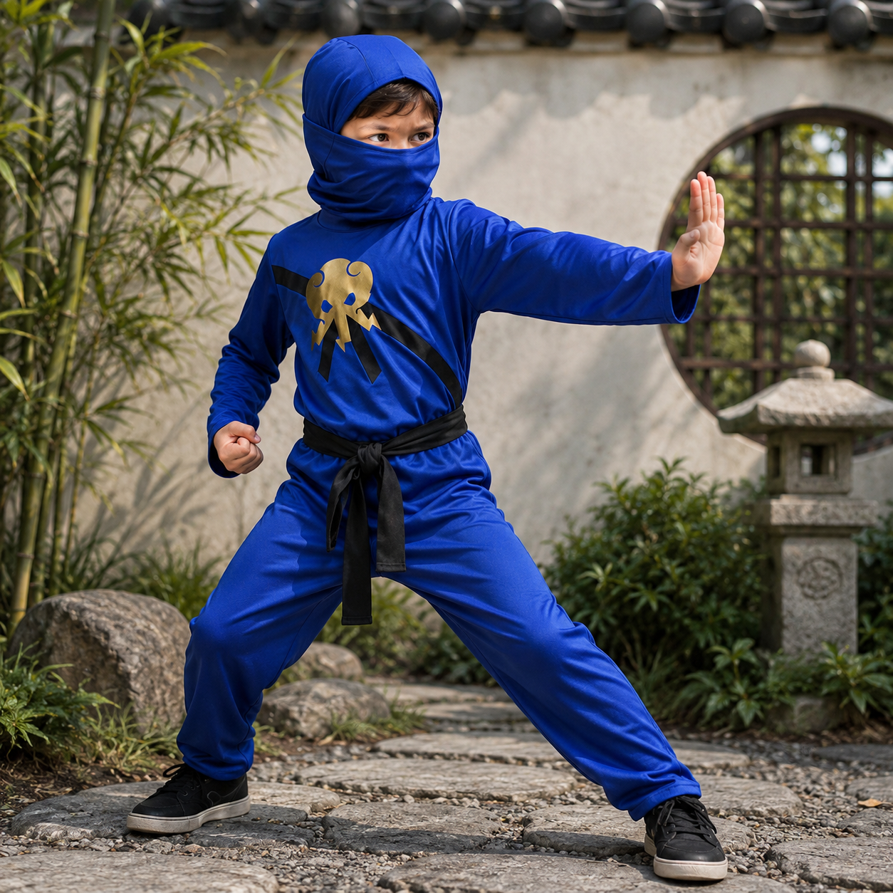 Blue Ninja Warrior Costume