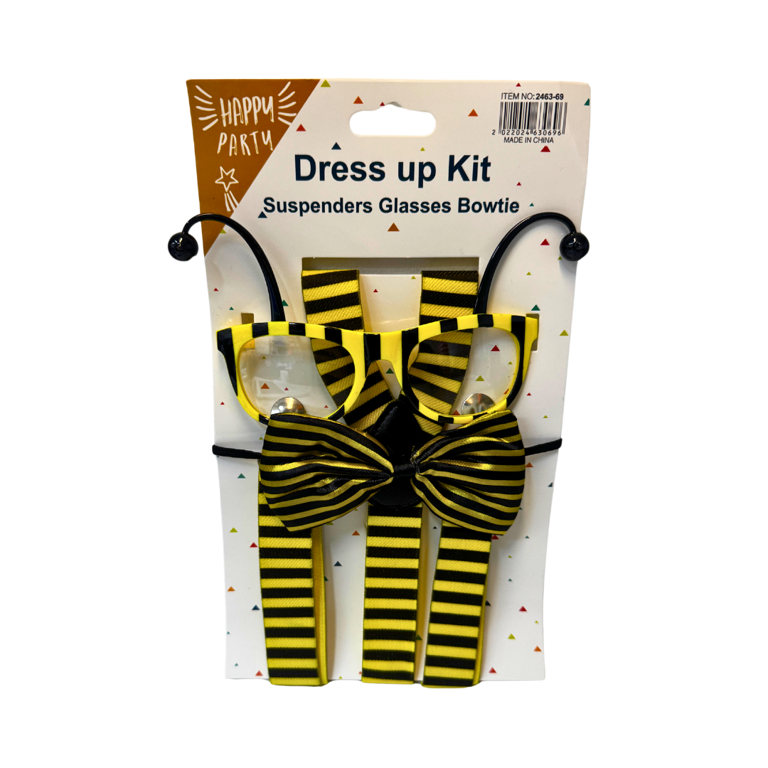 Bee Set - Glasses, Suspenders & Tie
