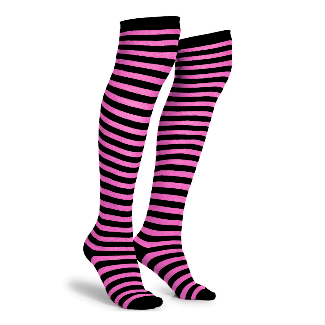 Pink and Black Socks