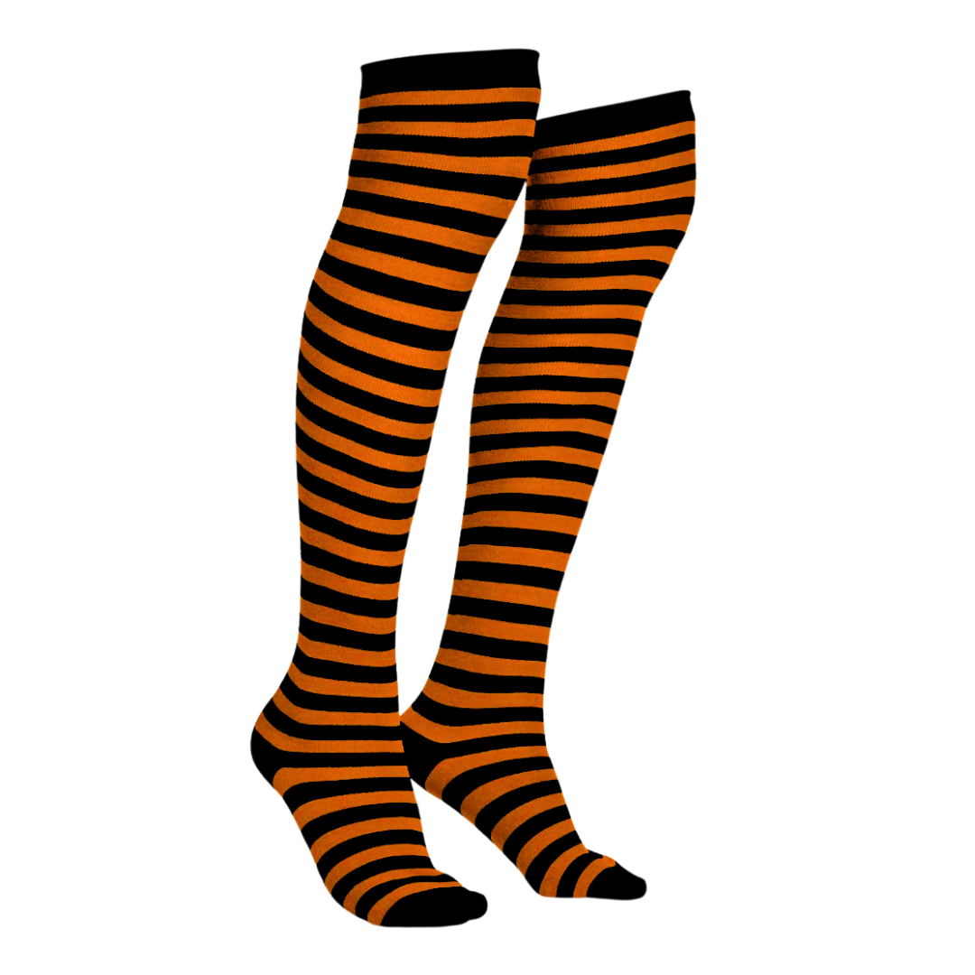 Orange and Black Socks