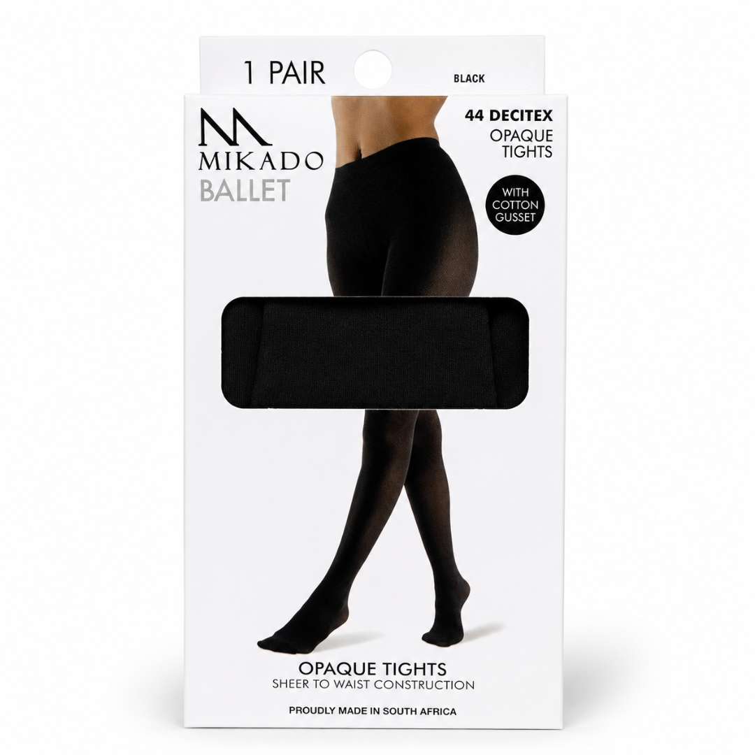 Black Ballet Dance Tights - Full Footed