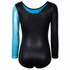 Black and Blue Long Sleeve Gymnastic Leotard