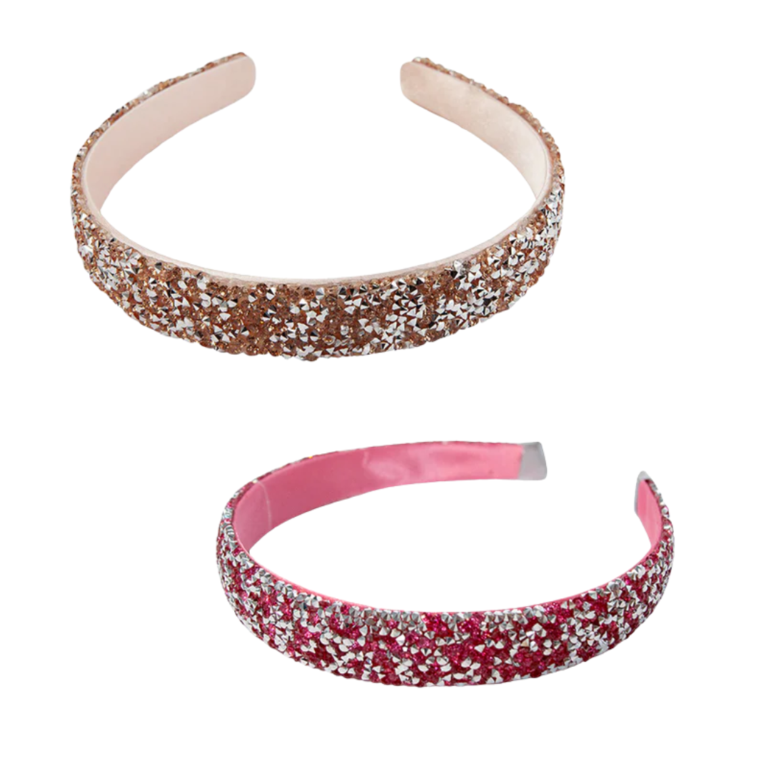 Boutique Gummy Glitter Headband, 2 styles assorted