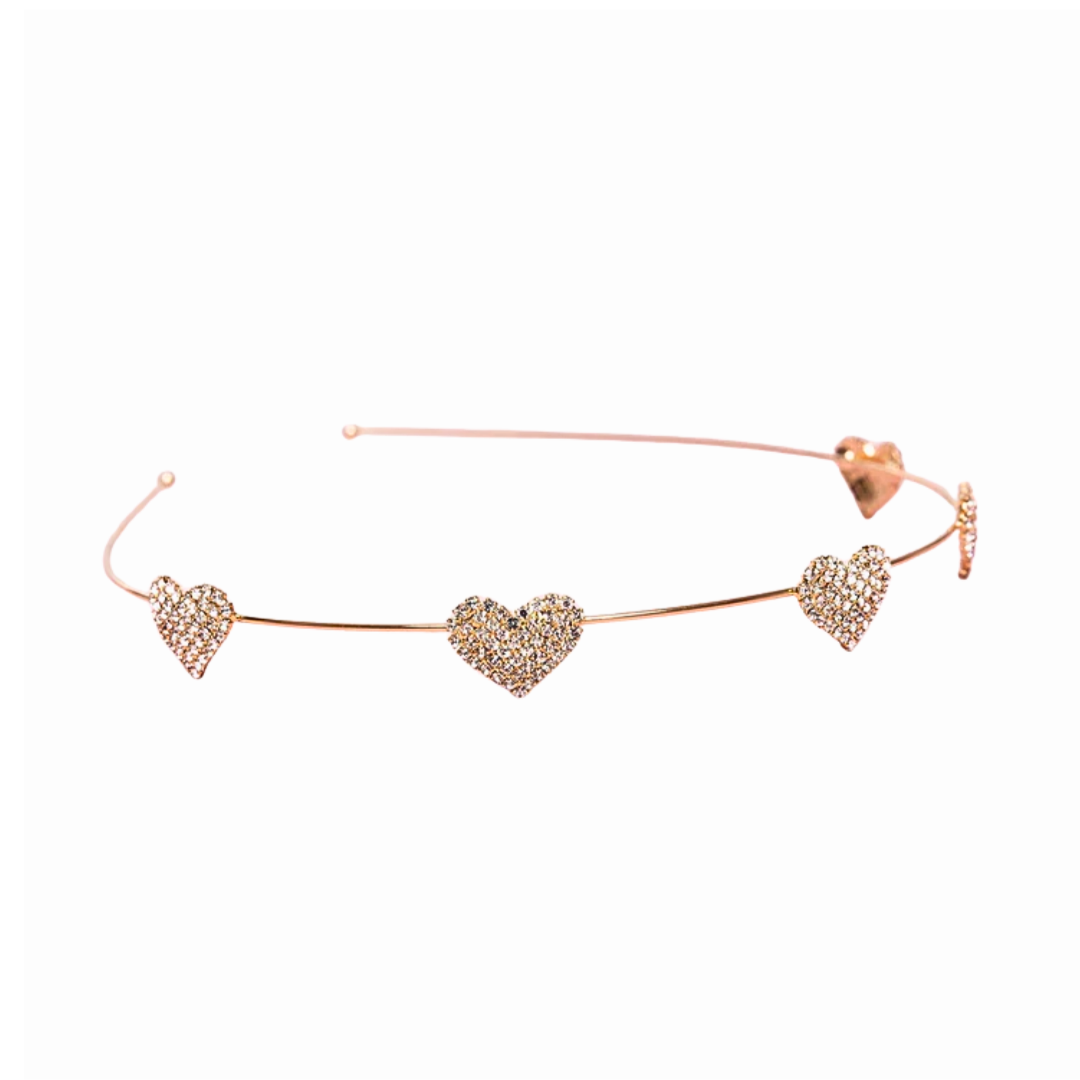 Boutique Rhinestone Heart Headband