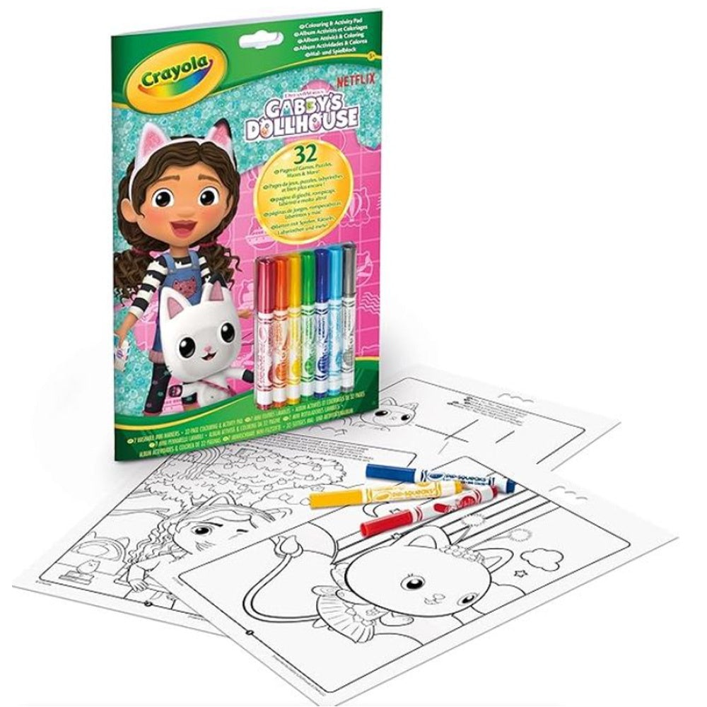 Gabby's Dollhouse Crayola 32pg Activity Book