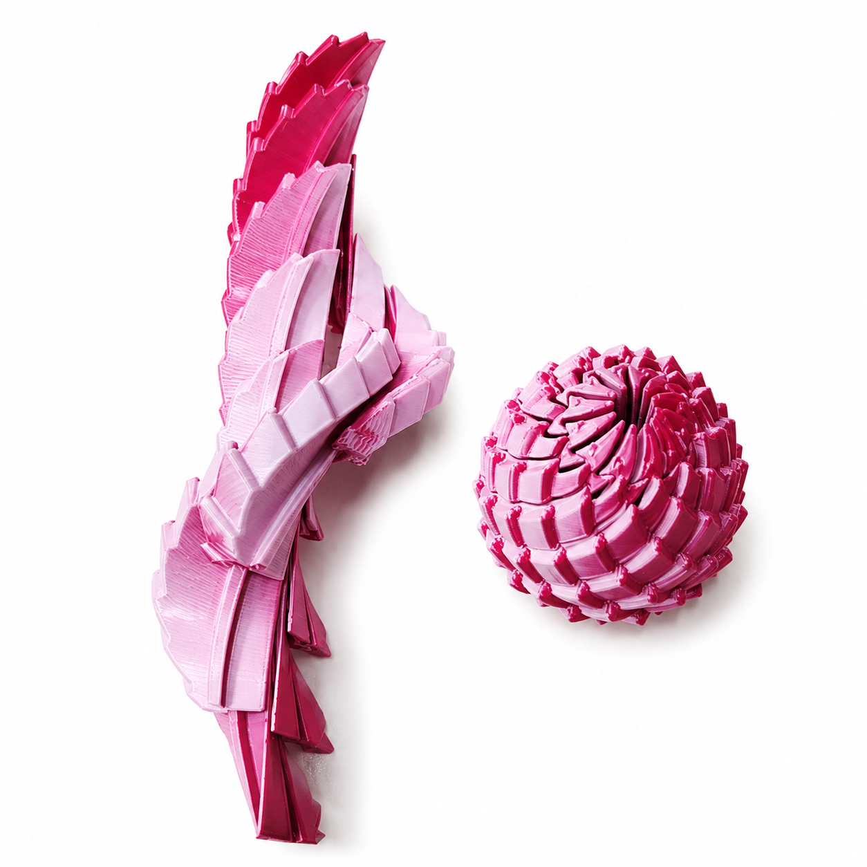 FlexiFidget Dragon Egg - Metallic Red and White