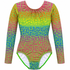 Rainbow Leopard Long Sleeve Leotard