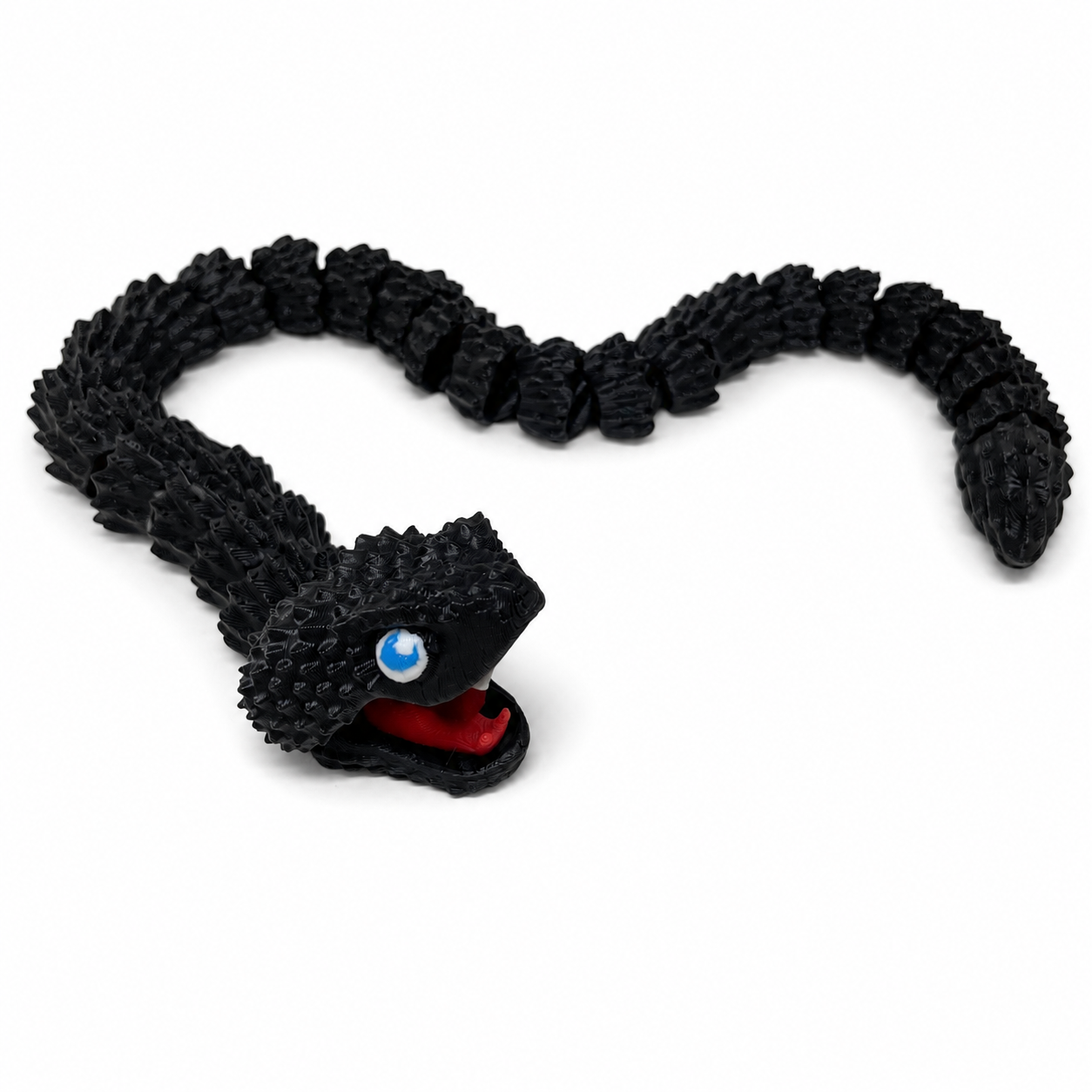 3D Printed Viper Snake - Black