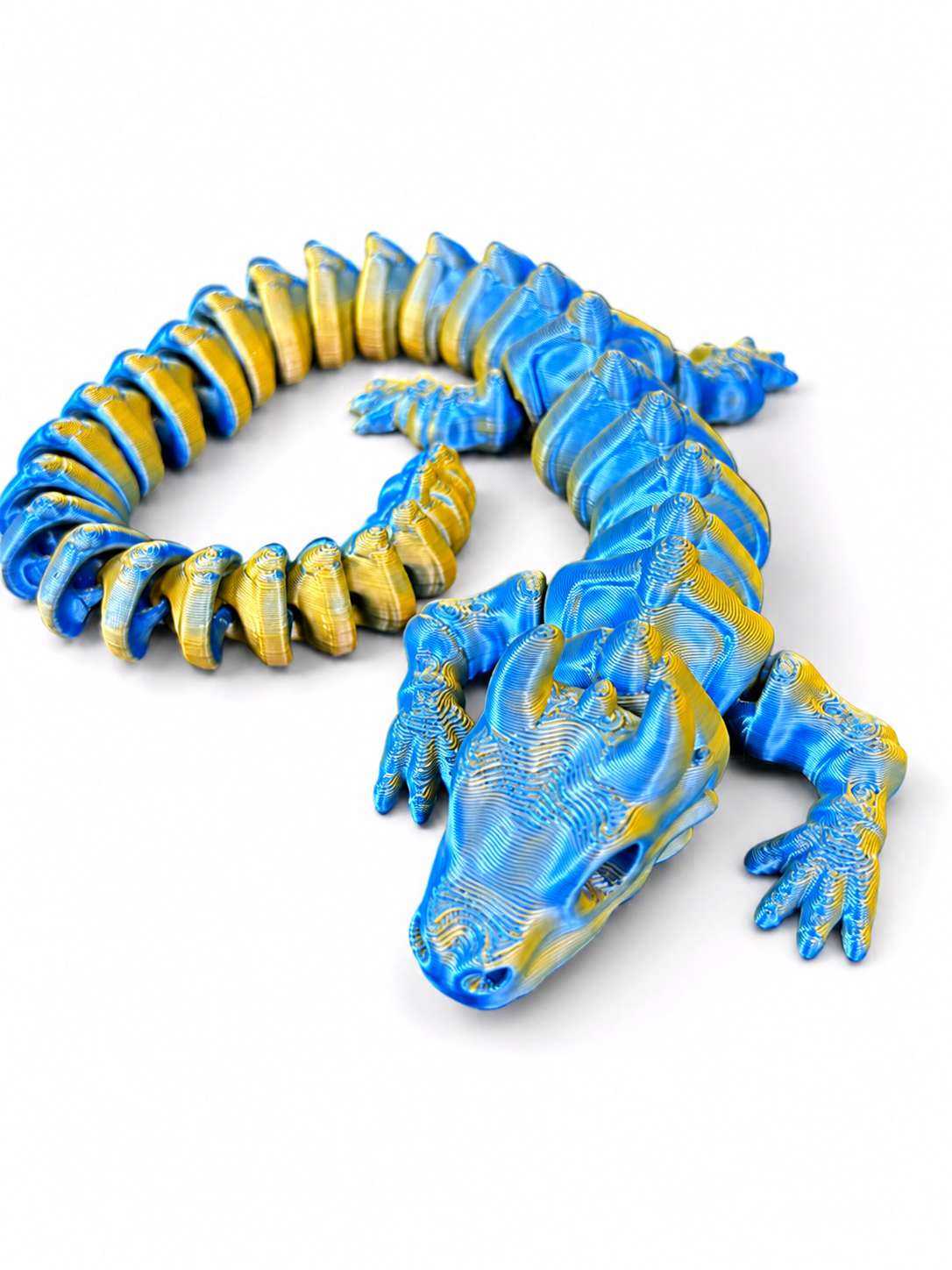 FlexiFlame Dragon - 35cm Blue and Yellow