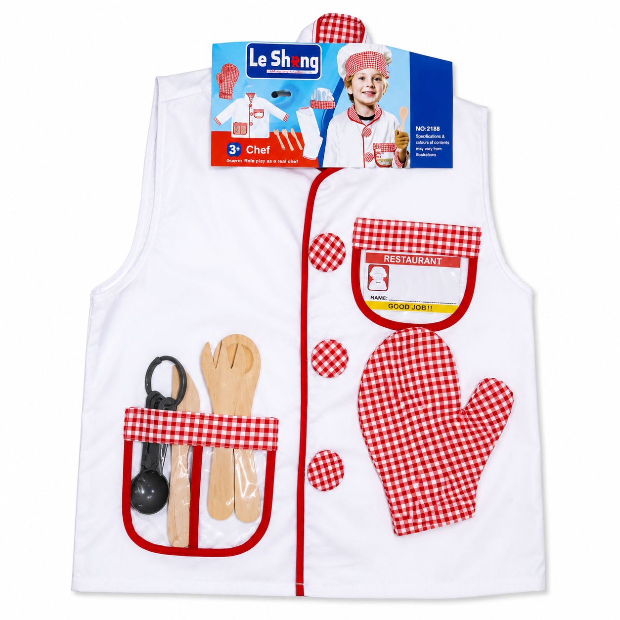 Chef Outfit (Age 3-6) - Kids Career Day Dress-Up Costume