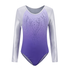 Purple Long Sleeve Leotard with Rhinestones