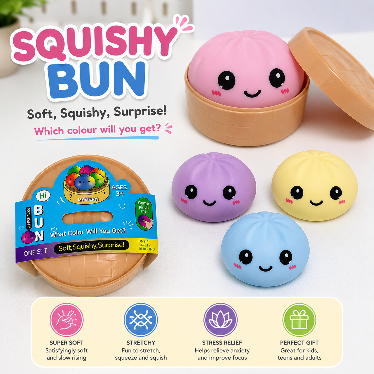 Dumpling Dim Sum Squishy Large - Mystery Pack