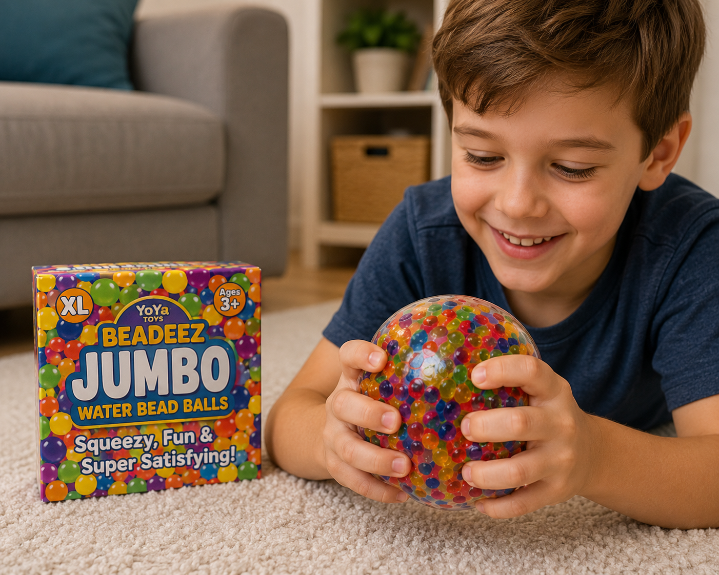 Beadeez Jumbo Squeeze Ball Multi Colour
