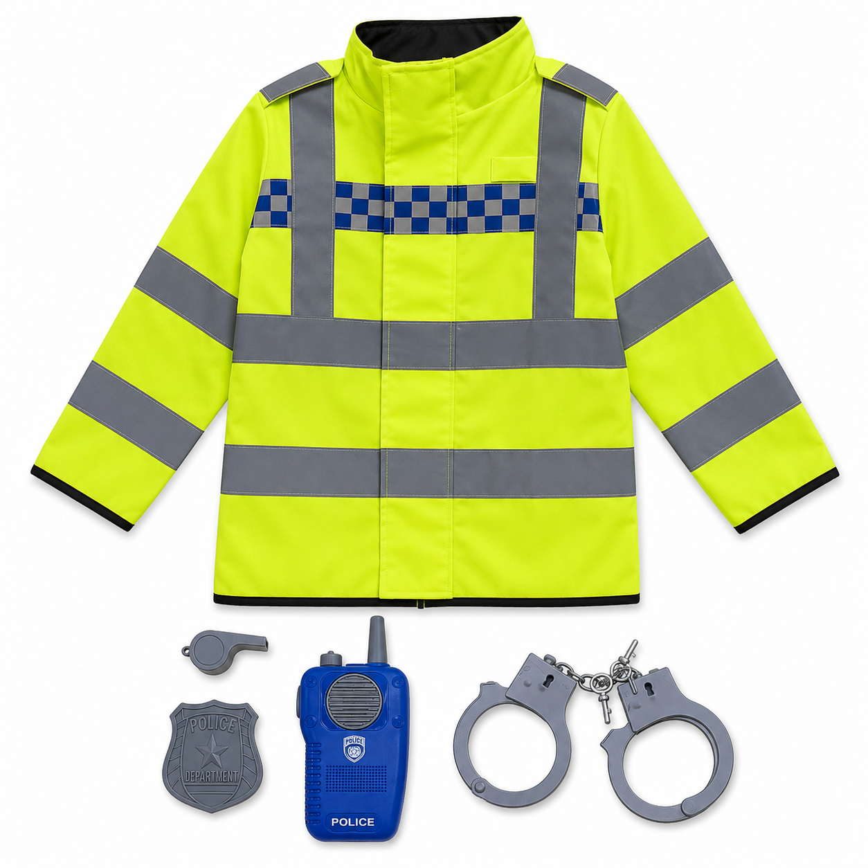 Policemen Jacket  (Age 4-8) - Kids Career Day Dress-Up Costume