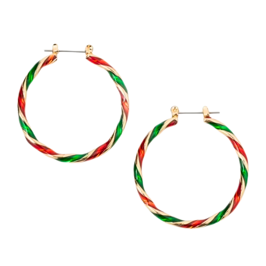 Christmas Earring Hoops