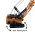 Construction Crane Truck Toy – Pull Back Crawler Crane for Kids