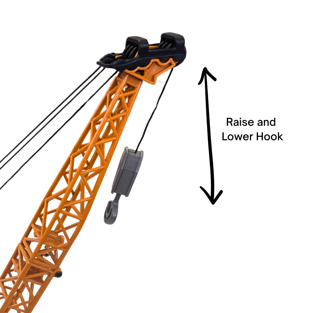 Construction Crane Truck Toy – Pull Back Crawler Crane for Kids