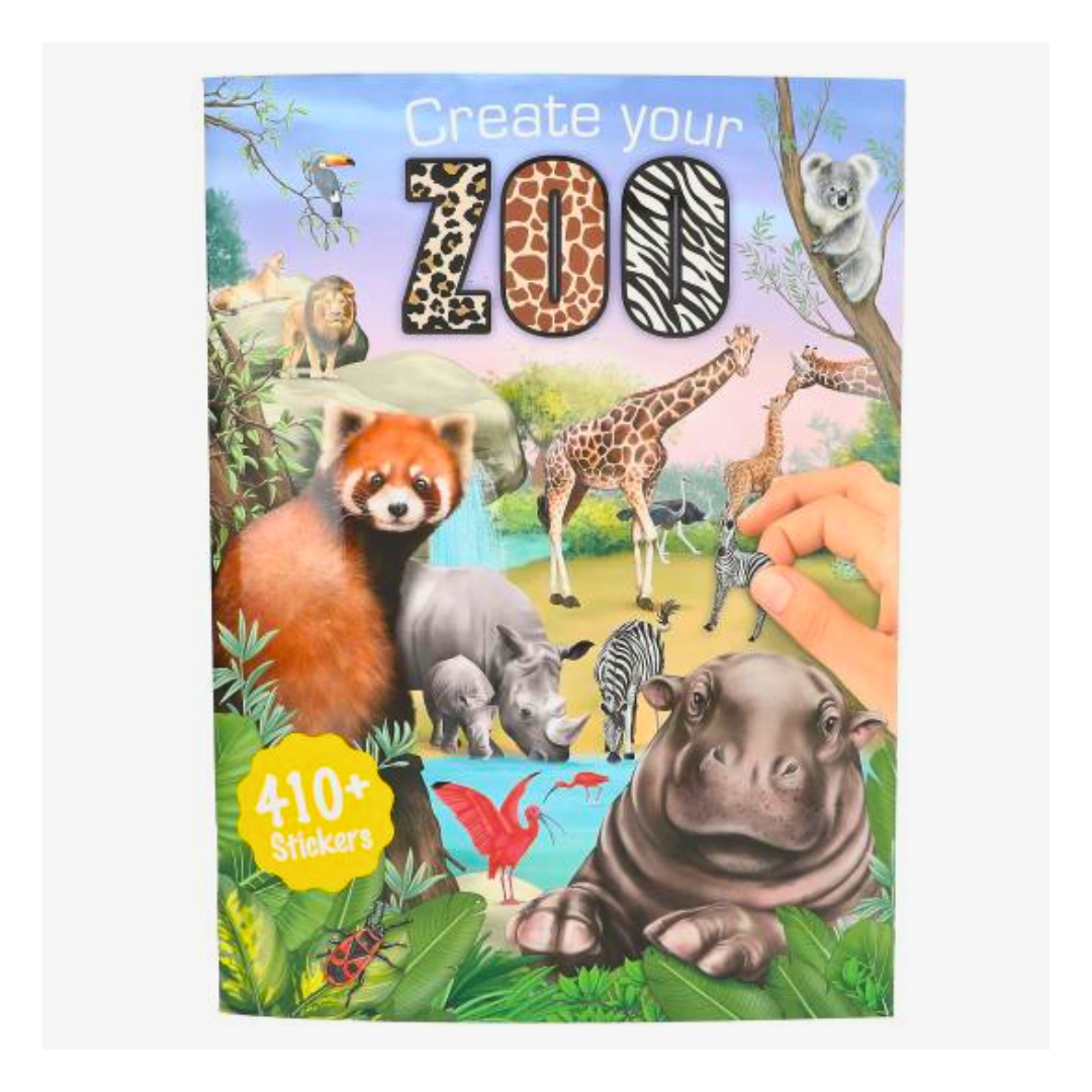 Create Your Zoo Colouring Book with Stickers