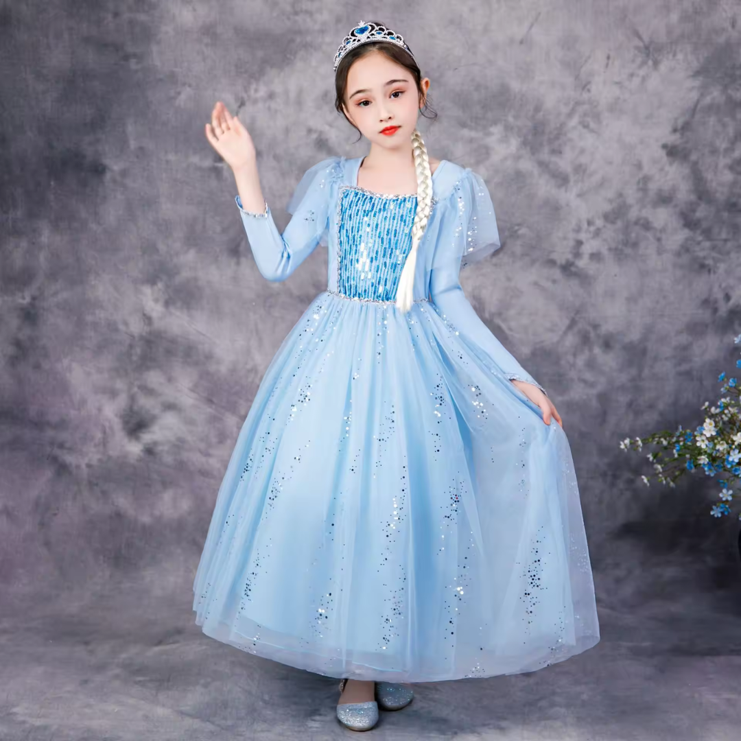 Light Blue Sequin Princess Dress