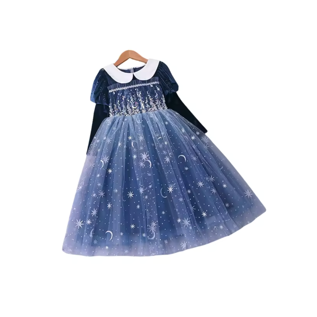 Dark Blue Moon Princess Dress