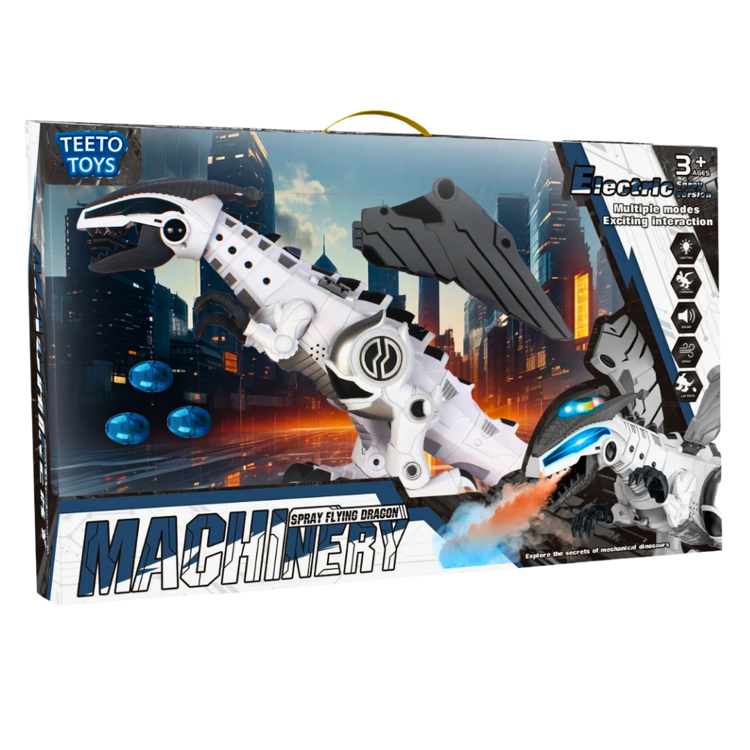Electric Robo Dino Toy White