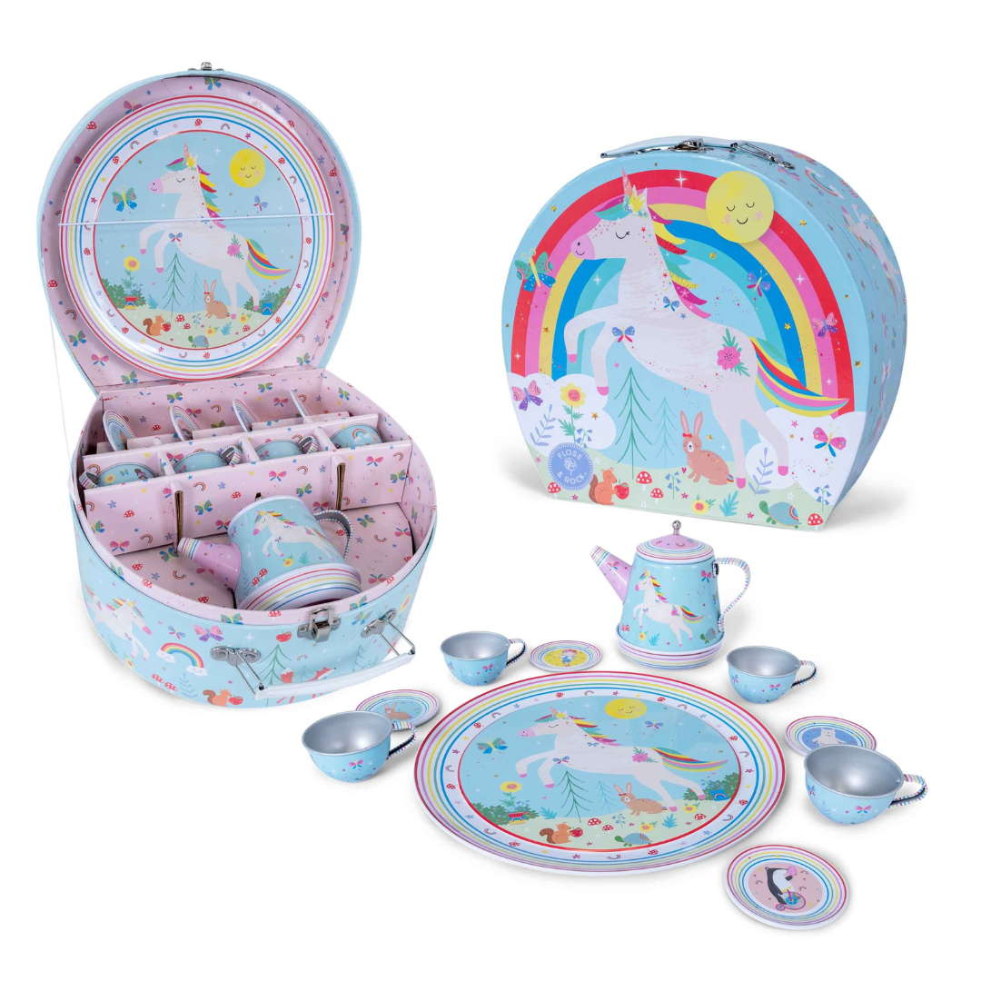 11Pc Rainbow Fairy Musical Tea Set