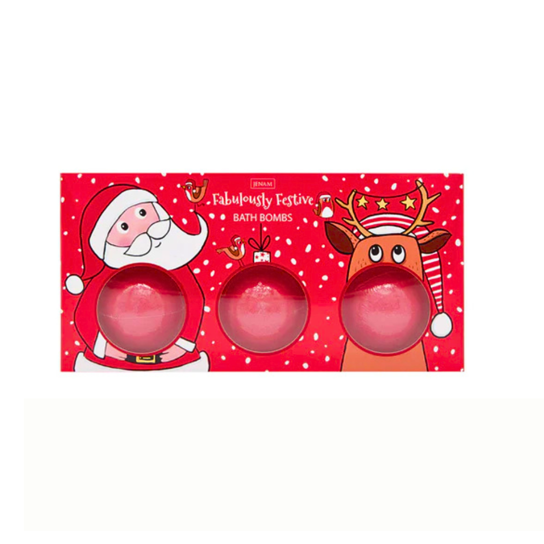 Festive Christmas Bath Bomb Trio