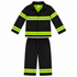 Fireman Costume Black (Ages 3-8)