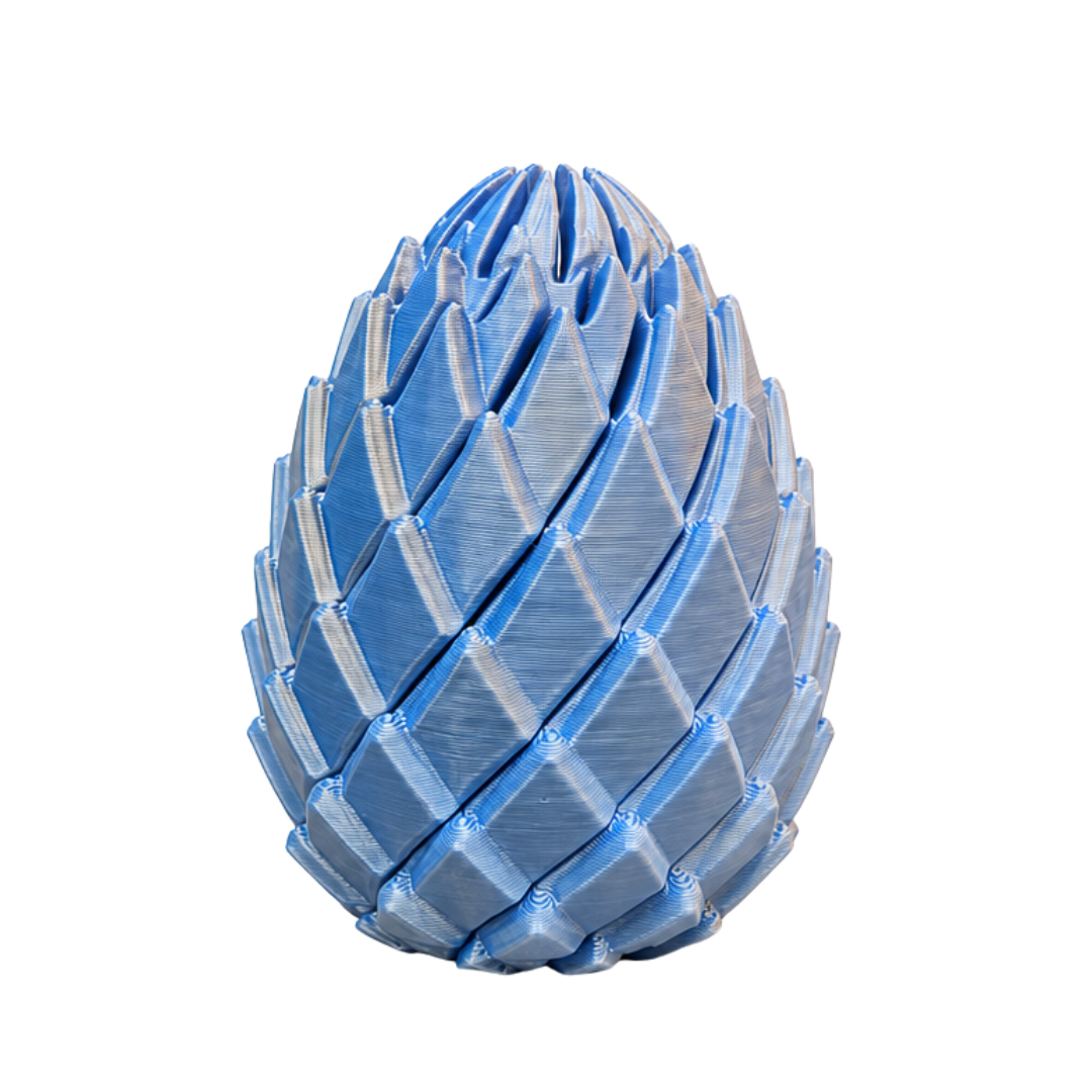 FlexiFidget Dragon Egg - Blue & White