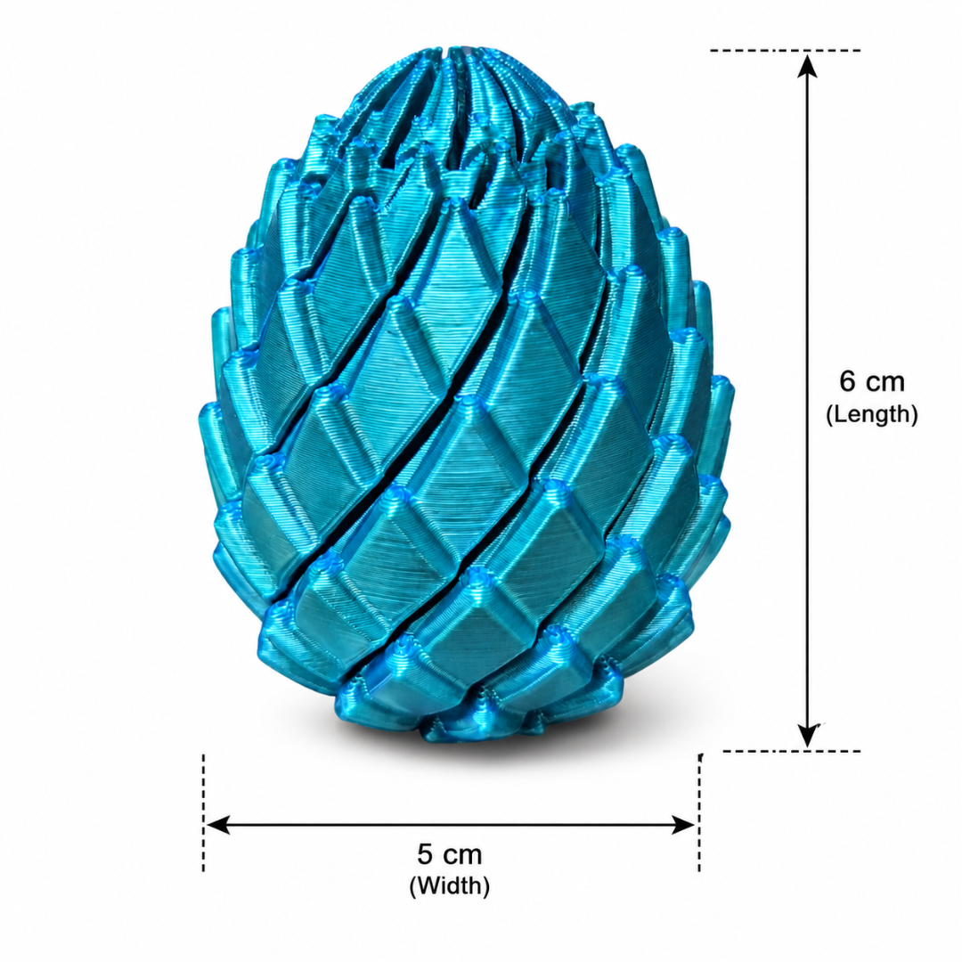 FlexiFidget Dragon Egg - Metallic Blue